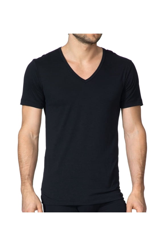Men's Calida 14065 Focus V-Neck T-Shirt (Black 2XL)