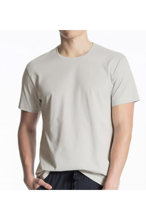 Men's Calida 14081 Remix Basic Crew Neck T-Shirt (Fog 2XL)
