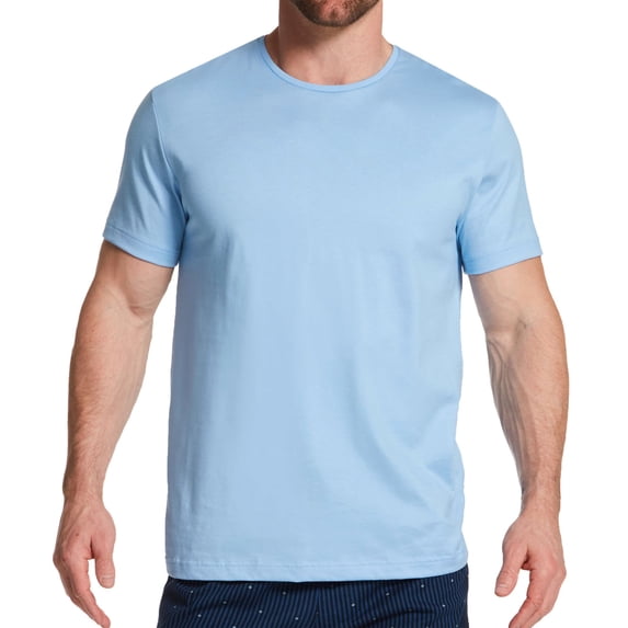 Men's Calida 14081 Remix Basic Crew Neck T-Shirt (Placid Blue M)