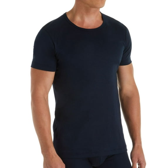 Men's Calida 14269 Authentic Mercerized Cotton T-Shirt (Dark Sapphire 2XL)