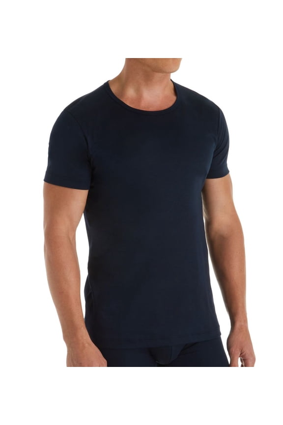 Men's Calida 14269 Authentic Mercerized Cotton T-Shirt (Dark Sapphire 2XL)