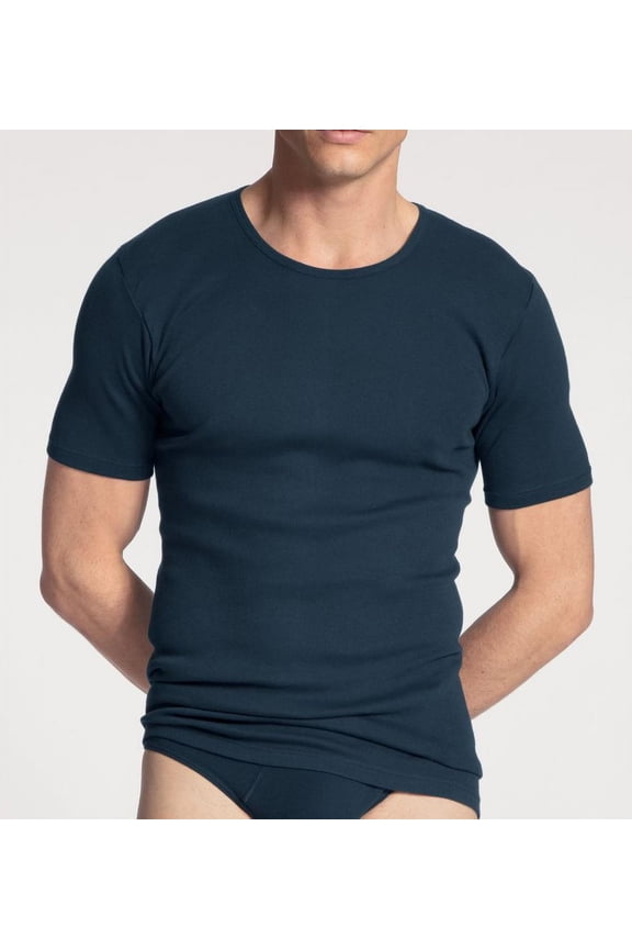 Men's Calida 14310 Cotton Classic Crew Neck T-Shirt (Admiral S)