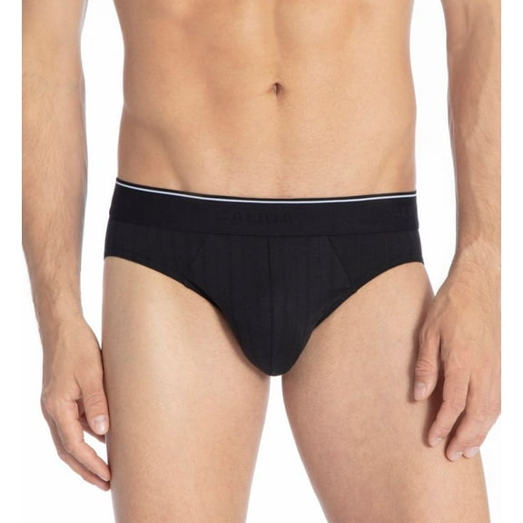 Men's Calida 21986 Pure & Style Quick Dry Pima Cotton Brief (Black S)