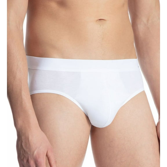 Men's Calida 22090 Cotton Code Mini Brief (White M)