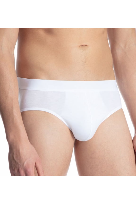 Men's Calida 22090 Cotton Code Mini Brief (White M)
