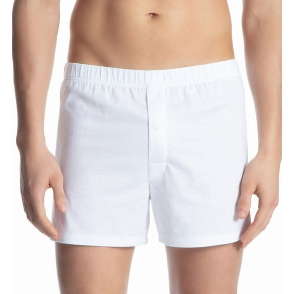Men's Calida 24090 Cotton Code Boxer (White M)