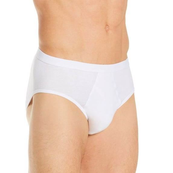 Men's Calida 24310 Cotton Classic Brief w/ Elastic Waistband (White M)