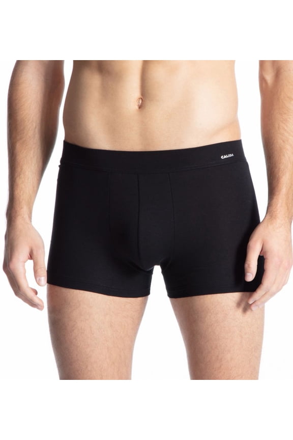 Men's Calida 25590 Cotton Code Boxer Brief (Black 2XL)