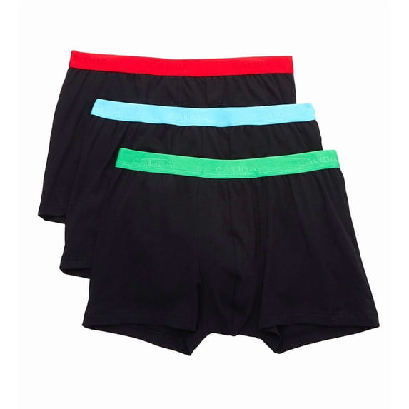 Men's Calida 26341 Natural Benefit Cotton Stretch Trunk - 3 Pack (Polychrome Black M)