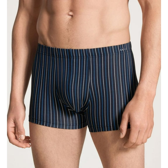 Men's Calida 26390 Cotton Code Stretch Boxer Brief (Black L)