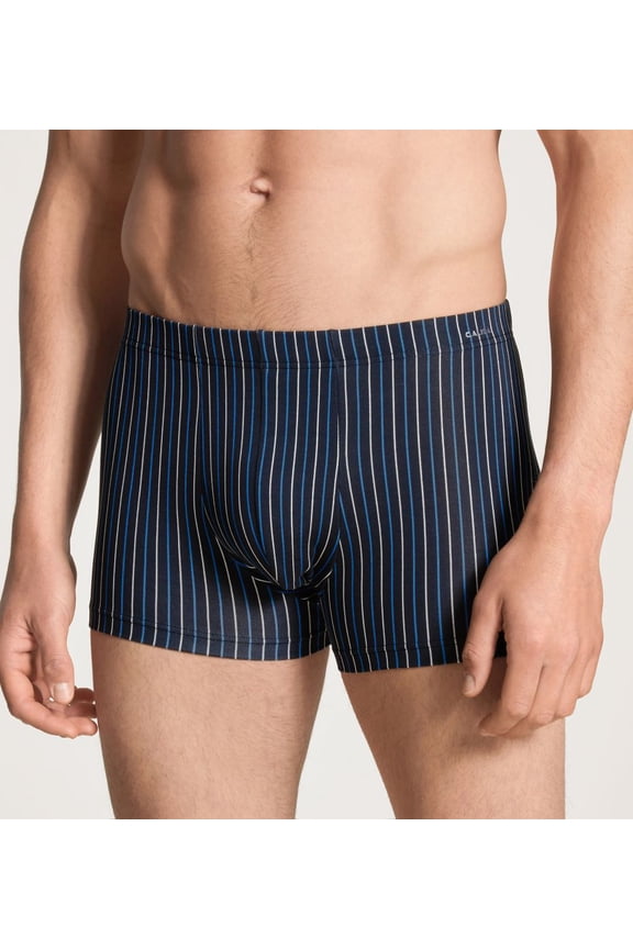 Men's Calida 26390 Cotton Code Stretch Boxer Brief (Black M)