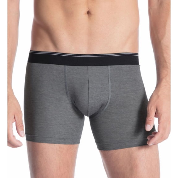 Men's Calida 26486 Fresh Cotton Boxer Brief (Black S)