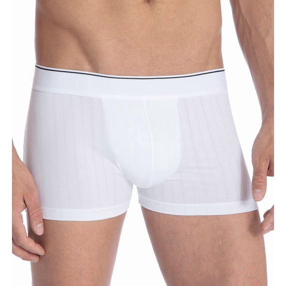 Men's Calida 26686 Pure & Style Quick Dry Pima Cotton Trunk (White M)