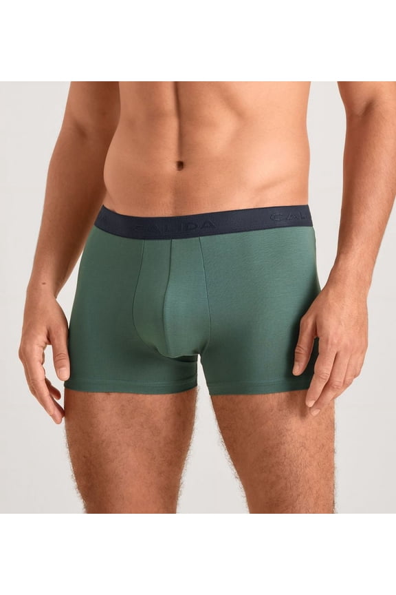 Men's Calida 26888 100% Nature Refresh Boxer Brief (Dark Glen XL)