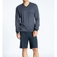 thumbnail image 1 of Men's Calida 41867 Relax Streamline Pajama Short Set (Dark Sapphire M), 1 of 1