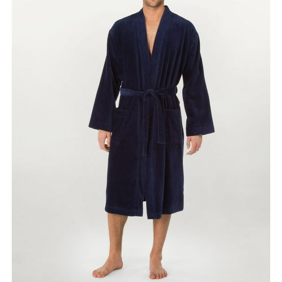 Men's Calida 68510 After Shower Comfort Fit Robe (Dark Blue XL)