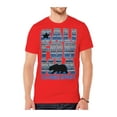thumbnail image 1 of Men's California Republic Blue Tribal Pattern T-Shirt - Red - X-Large, 1 of 1