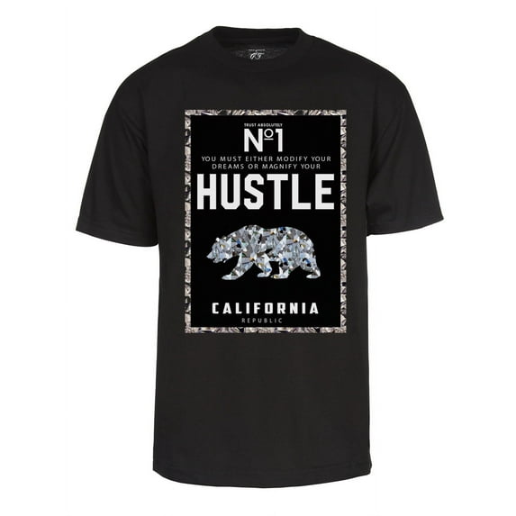 Men's California Republic Hustle Short-Sleeve T-Shirt - Black, 2X-Large
