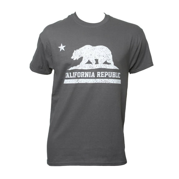 Men's California Republic Short-Sleeve T-Shirt - Grey - 2X-Large