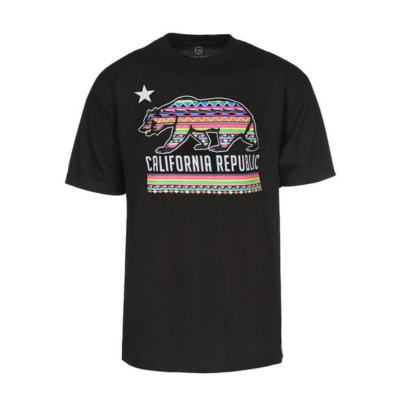Men's California Republic Tribal Bear Short-Sleeve T-Shirt - Black - 2X-Large