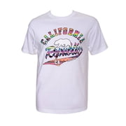 Mens California Republic Tribal Script Short-Sleeve T-Shirt - White - Medium