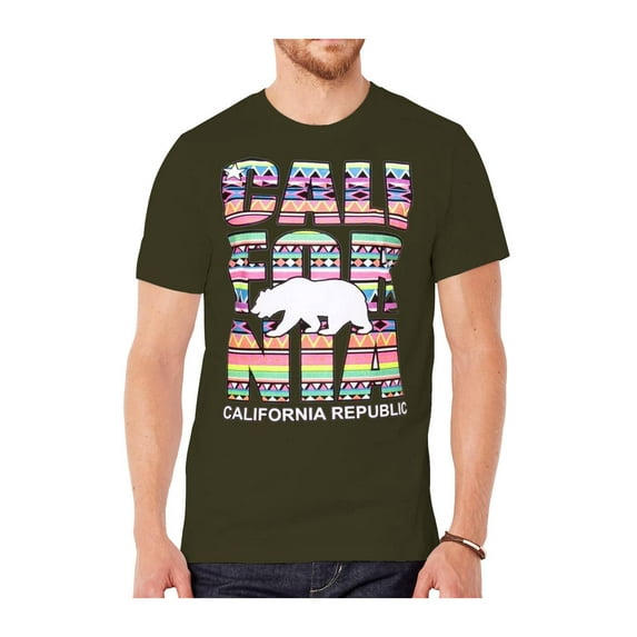 Men's California Republic Tribal Short-Sleeve T-Shirt - Olive - 3X-Large