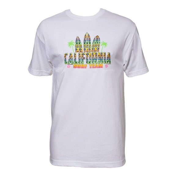 Men's California Surf Team White Short-Sleeve T-Shirt - X-Large