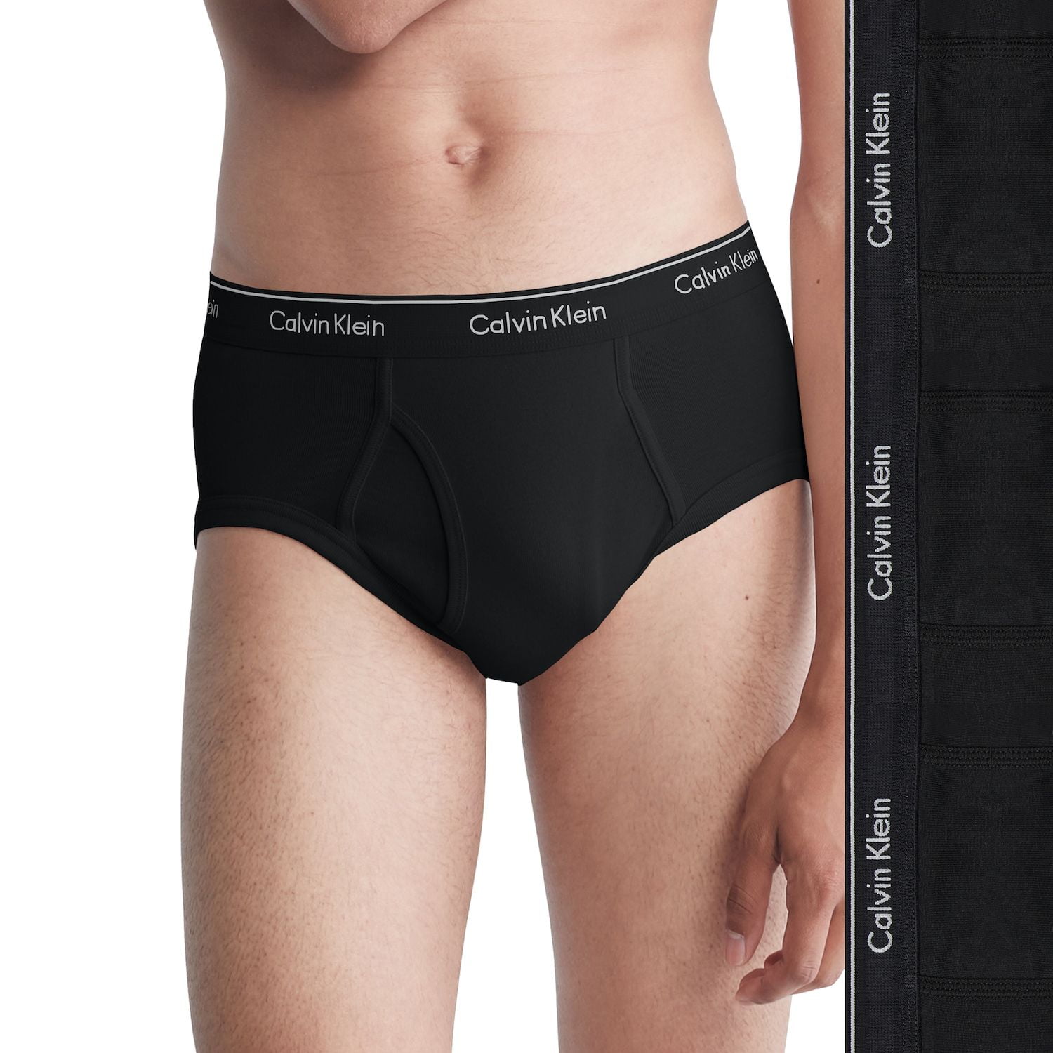 Men s Calvin Klein 3 Pack Cotton Classic Briefs Color Black Size XL Walmart