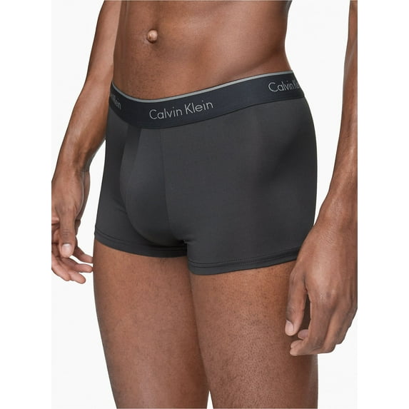 Men’s Calvin Klein 3-Pack Microfiber Stretch Low-Rise Trunks Color: Black Size: XL