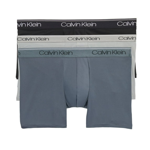 Men’s Calvin Klein 3-Pack Microfiber Stretch Low-Rise Trunks Color: Black Turb Griffin Size: XL