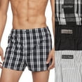 thumbnail image 1 of Men's Calvin Klein 3-pack Cotton Classics Woven Boxers Color: Black Patterned Size: L, 1 of 4