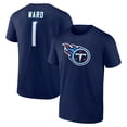 thumbnail image 1 of Men's Cam Ward Navy Tennessee Titans Icon Name & Number T-Shirt, 1 of 3