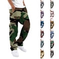 thumbnail image 1 of Men's Camo Cargo Pants Straight Leg Relaxed Fit Work Camouflage Pants Outdoor Hiking, 1 of 5