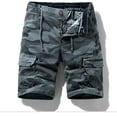 thumbnail image 1 of Men's Camo Cargo Shorts Casual Multi Pocket Cargo Pants Outdoor Loose Straight Leg Shorts Pants, 1 of 4
