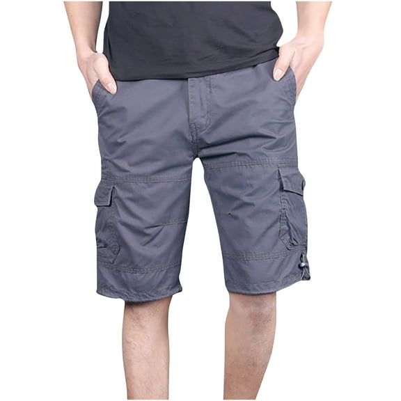 Men's Camo Cargo Shorts Cotton Strench Multi-Pocket Loose Fit Twill Cargo Shorts Casual Outdoor Military Tactical Shorts