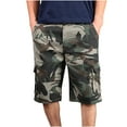thumbnail image 1 of Men's Camo Cargo Shorts Cotton Strench Multi-Pocket Loose Fit Twill Cargo Shorts Casual Outdoor Military Tactical Shorts, 1 of 5