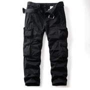 Mens Camo Cargo Work Pants Cotton Tactical Ripstop Casual Utility Pants with 10 Pockets