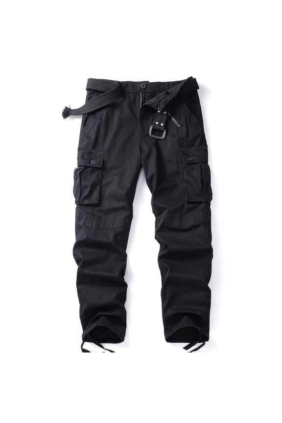 Men's Camo Cargo Work Pants Cotton Tactical Ripstop Casual Utility Pants with 6 Pockets