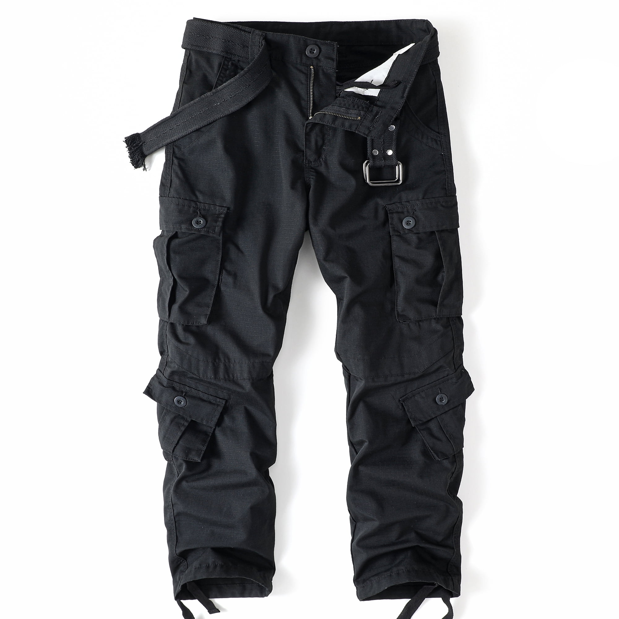 Men's Camo Cargo Work Pants Ripstop Lightweight Outdoor BDU Trousers ...