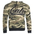 thumbnail image 1 of Men's Camo Embroidered Hoodie Casual Fit Sweater Cali Green L, 1 of 3