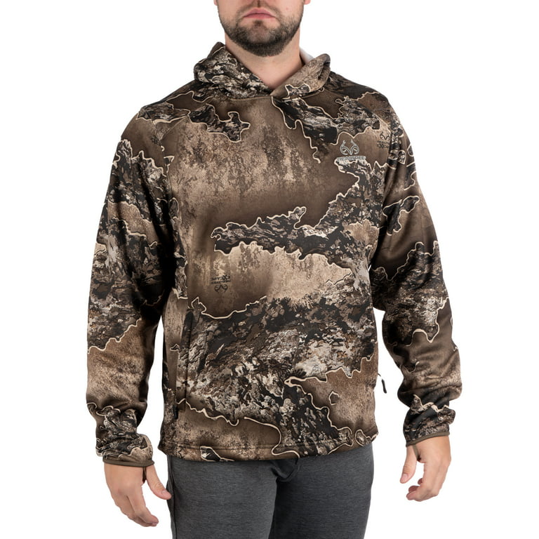 Men's Camo Hunting Performance Hoodie Pullover Sweatshirt by Realtree,  Sizes S-3XL
