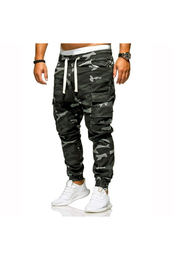 Men's Camo Jogger Harem Pants,Camo Cargo Jogger Pants for Men Plus Size,Camouflage Harem Sports Trousers Outdoor Sweatpants Tactical Casual Pants