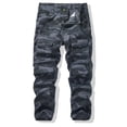 thumbnail image 1 of Men's Camo Multi-Pocket Cargo Pants, Ripstop Tactical Camouflage Work Pants Casual Outdoor Hiking Straight Fit Utility Trousers, 1 of 9