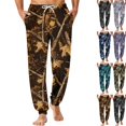 thumbnail image 1 of Men's Camo Pajama Pants Adjustable Drawstring Elastic Waist Lounge Pants Jogger Ankle Loose Fit Comfort Sleep Pants with Pockets ,3XL,Khaki, 1 of 7