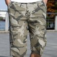 thumbnail image 1 of Men's Camo Print Cargo Shorts Men Summer Casual Short Pants Loose Pockets Gym Shorts Outdoor Workout Shorts, 1 of 5