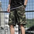 thumbnail image 1 of Men's Camo Shorts Summer Outdoors Casual Camouflage Overalls Plus Size Big and Tall Sport Shorts Pants, 1 of 8