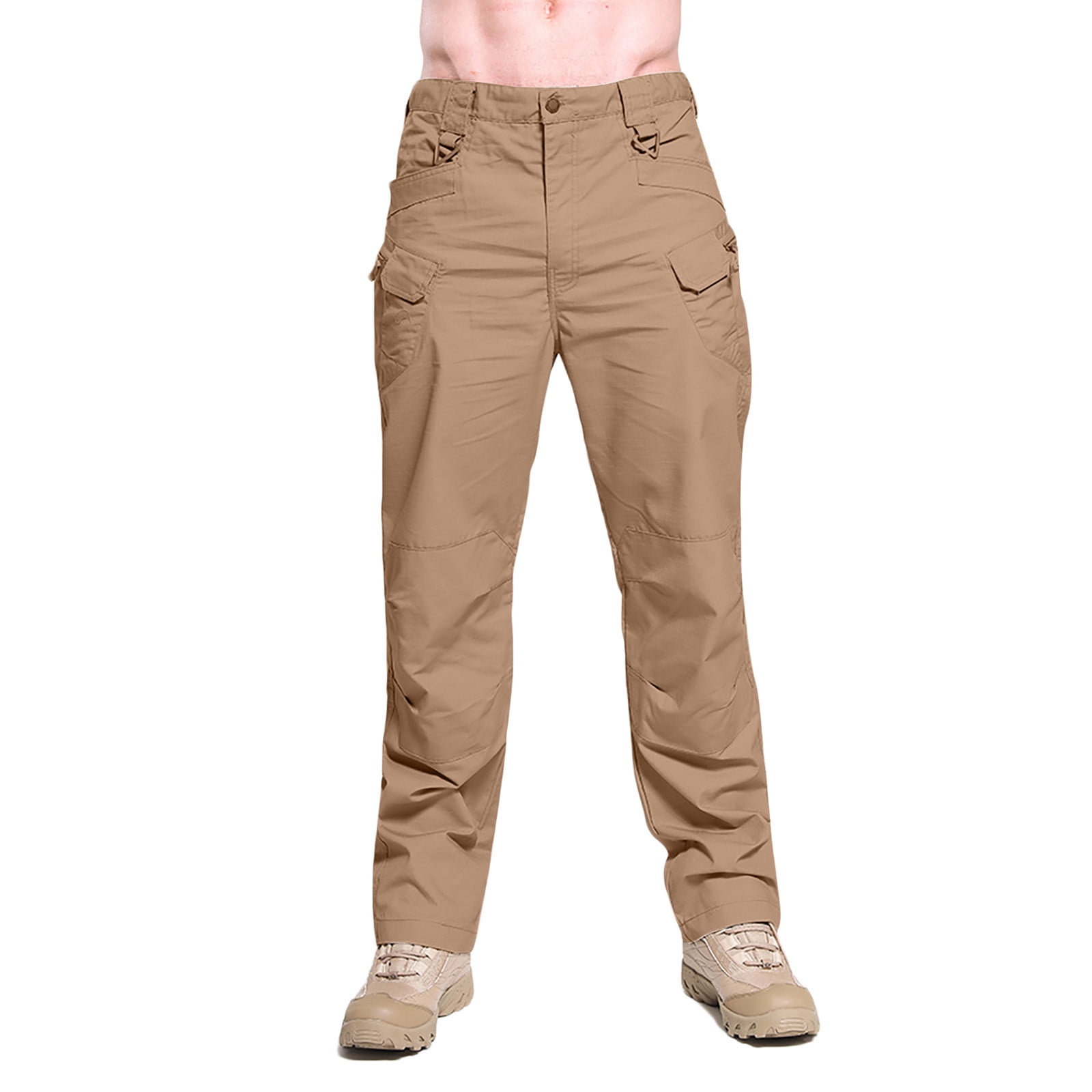 Men s Camo Solid Training Pants Big and Tall Tactical Pants Outdoor Multi Pocket Cargo Pants Hiking Assault Pant