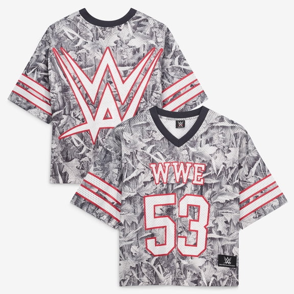 Men's Camo WWE Mesh V-Neck Jersey