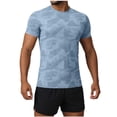thumbnail image 1 of Men's Camo Workout T-Shirts UV Protection Quick Dry Crew Neck Short Sleeve Athletic Running Fishing Rash Guard Tops, 1 of 7