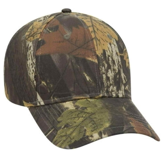 Men’s Camouflage 6 Panel Adjustable Low Profile Baseball Cap, Black/Dark Khaki/Charcoal Gray